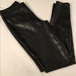 Faux Leather Black Pants